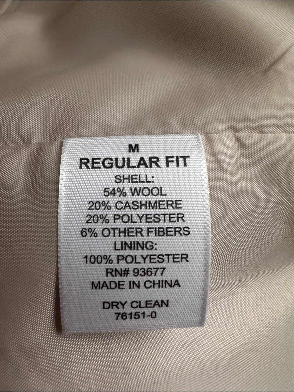 $198 Stafford 54% Wool 20% Cashmere Blend Sport Coat Blazer Men’s Sz M Taupe